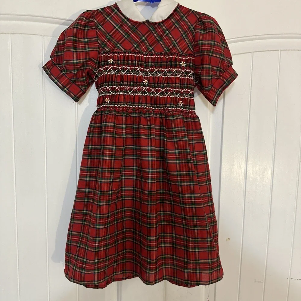 Vintage Dress Winnie the Pooh Walt Disney Size 6 Smocking Sears‎ Perma-prest